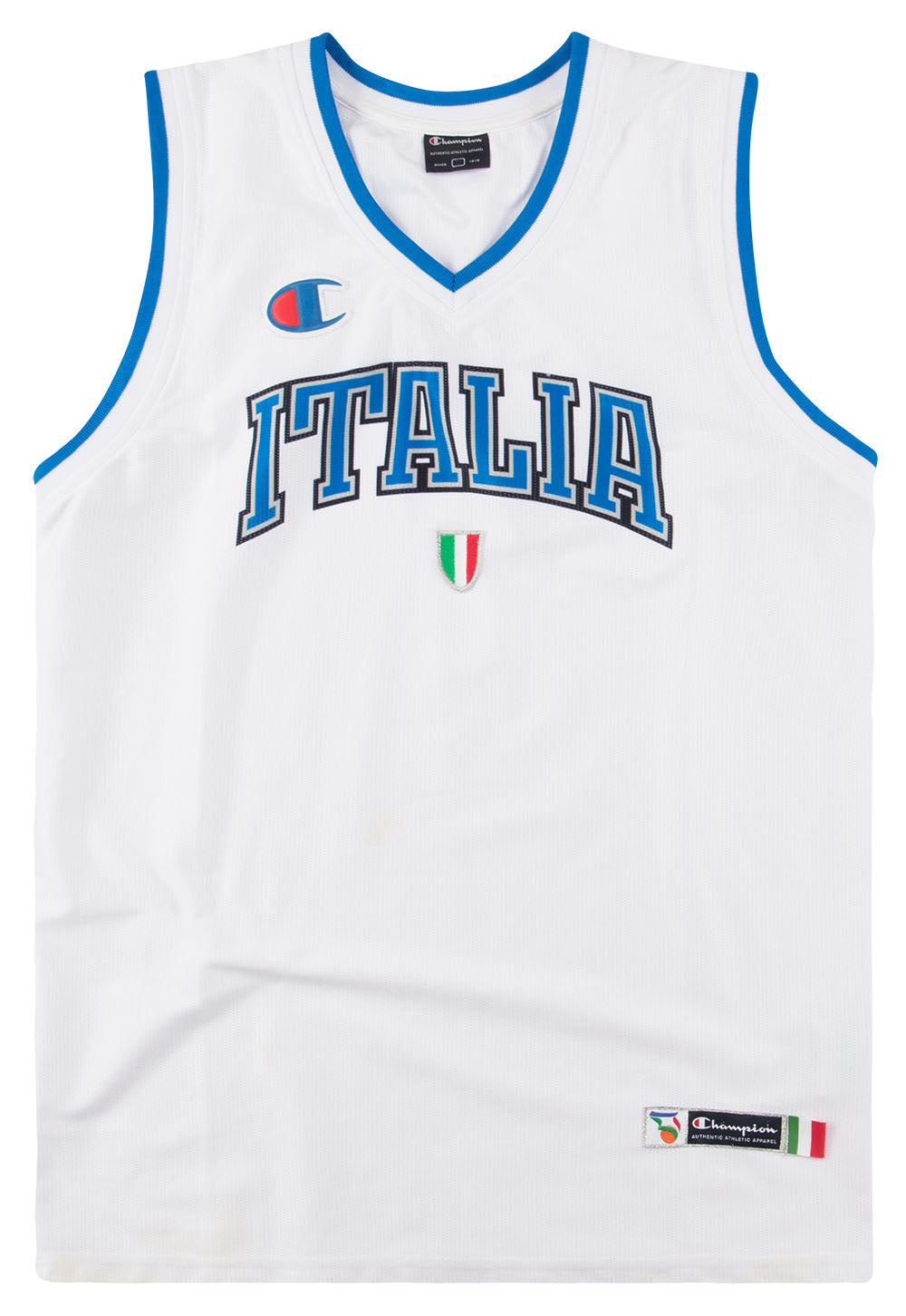 2000's ITALY NATIONAL BASKETBALL TEAM CHAMPION JERSEY (HOME) S