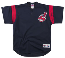 2000-03 CLEVELAND INDIANS MAJESTIC DIAMOND COLLECTION PRACTICE JERSEY L