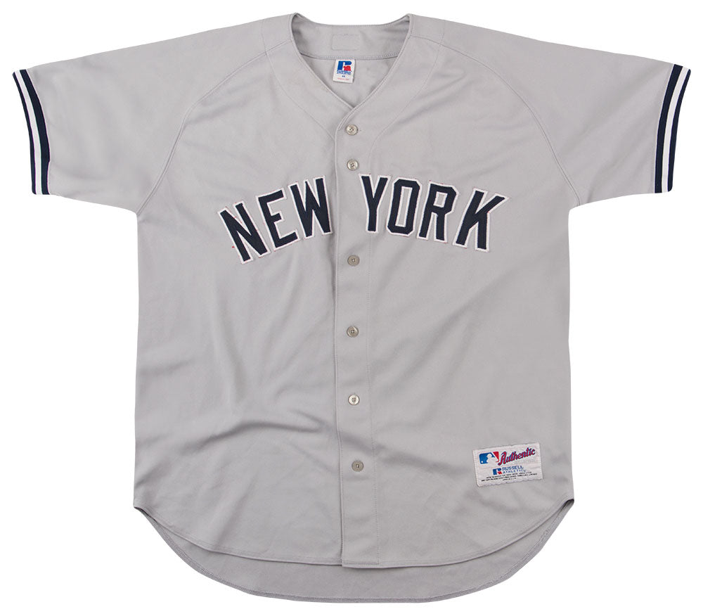 1990's NEW YORK YANKEES AUTHENTIC RUSSELL ATHLETIC JERSEY (AWAY) L