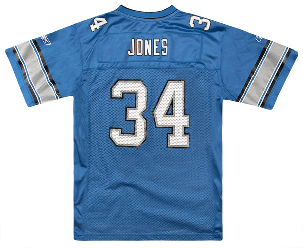 Detroit Lions #34 Football Jones NFL Reebok Jersey Large LG mens