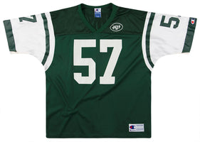 1998-00 NEW YORK JETS LEWIS #57 CHAMPION JERSEY (HOME) XL