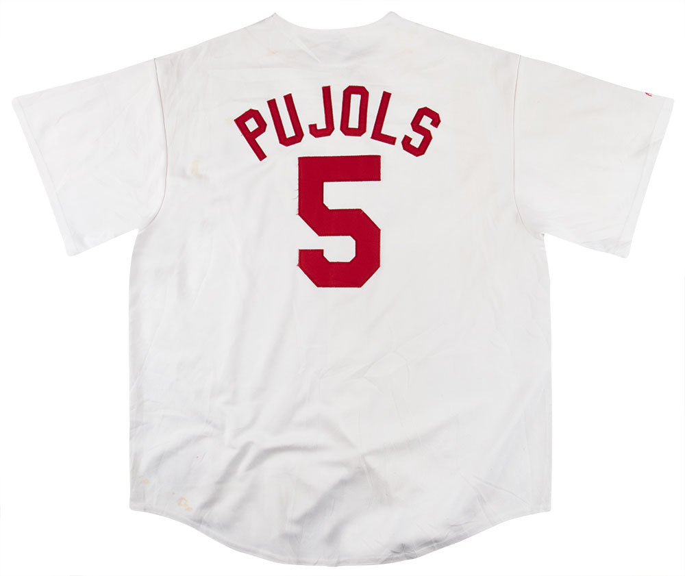 2003-08 ST. LOUIS CARDINALS PUJOLS #5 MAJESTIC JERSEY (HOME) Y - Classic  American Sports