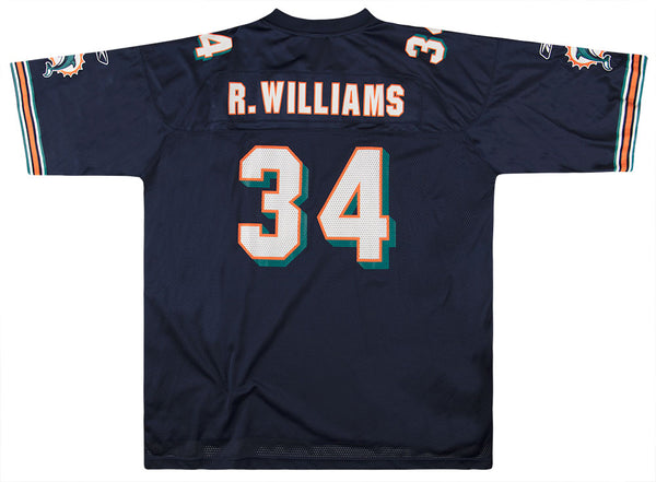 Reebok Authentic hot On-field Miami Dolphins Jersey Ricky Williams #34 size 56