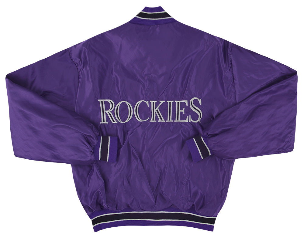 1990's COLORADO ROCKIES SATIN VARSITY JACKET L