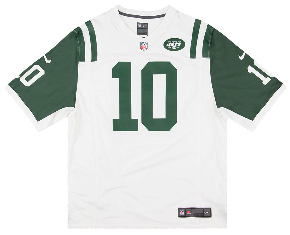2012-13 NEW YORK JETS HOLMES #10 NIKE GAME JERSEY (AWAY) S