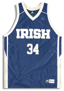 1998-02 NOTRE DAME FIGHTING IRISH GRAVES #34 ADIDAS JERSEY (AWAY) M