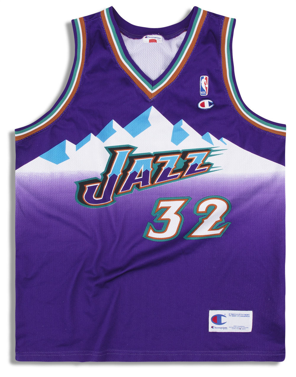 Vintage 90s European Champion Utah Jazz #32 Malone Jersey