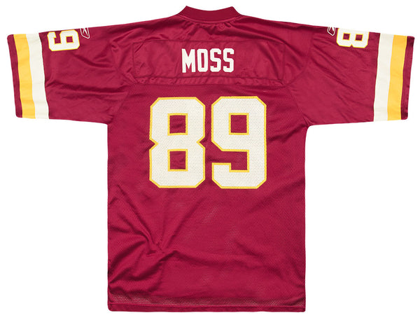 2005-06 WASHINGTON REDSKINS MOSS #89 REEBOK ON FIELD JERSEY (HOME) M -  Classic American Sports