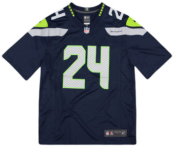 2019 SEATTLE SEAHAWKS LYNCH #24 NIKE GAME JERSEY (HOME) L - *AS NEW*