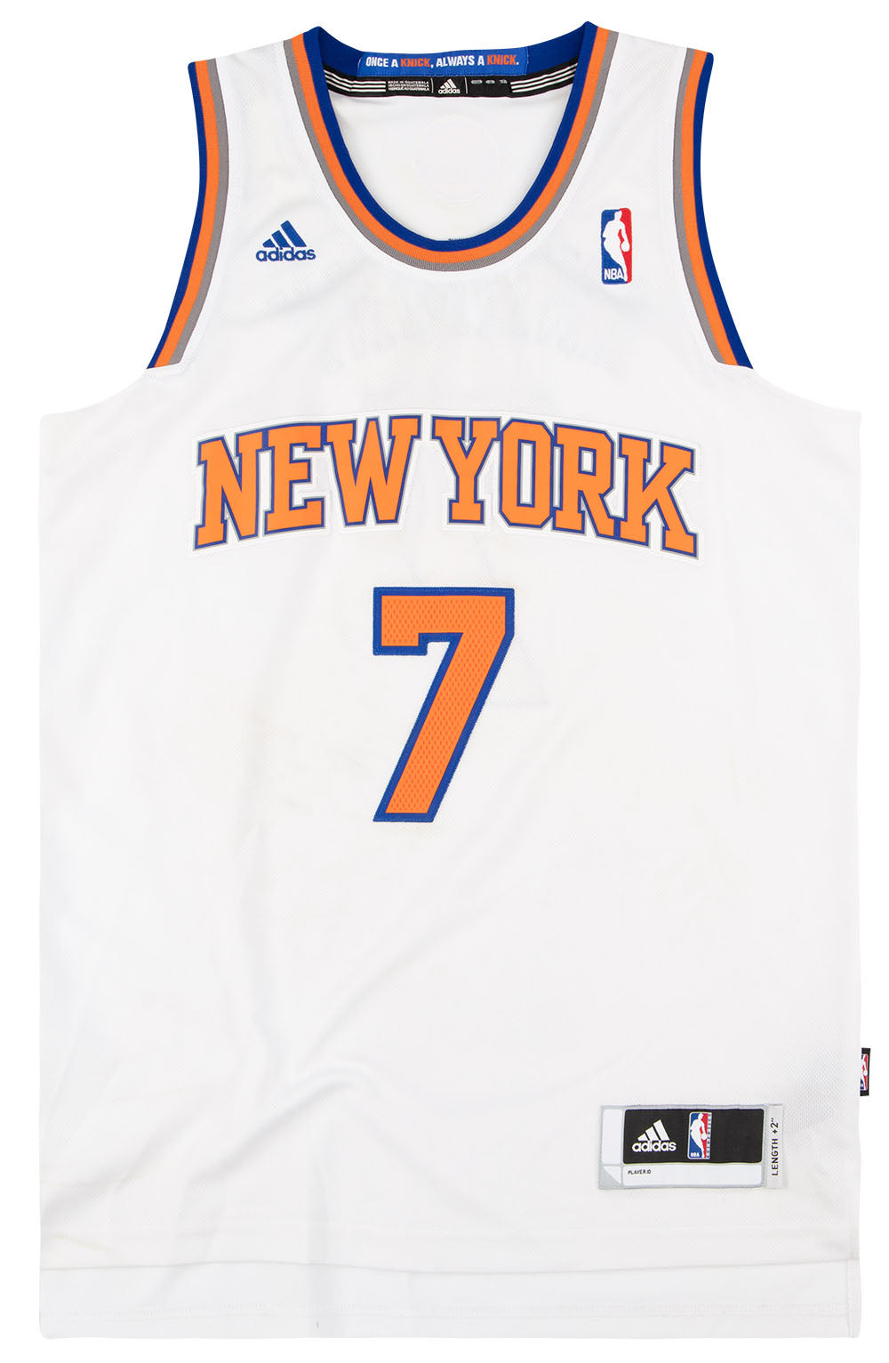 New York Knicks ANTHONY #7 Striped NBA Jersey - Kitsociety