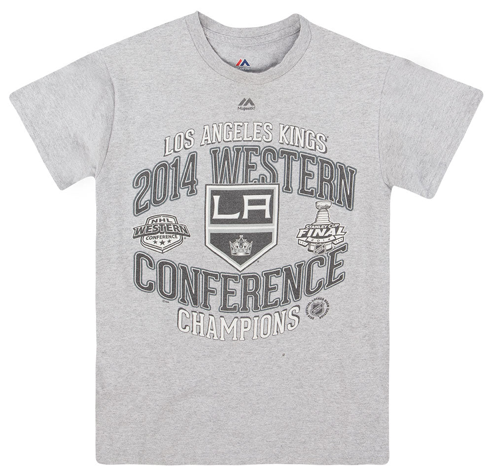2014 LA KINGS WESTERN CONFERENCE CHAMPIONS MAJESTIC TEE S