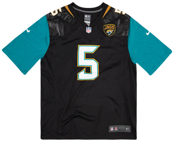 2014-17 JACKSONVILLE JAGUARS BORTLES #5 NIKE GAME JERSEY (ALTERNATE) W -  Classic American Sports