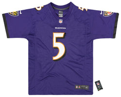 2012-18 BALTIMORE RAVENS FLACCO #5 NIKE GAME JERSEY (HOME) Y - W/TAGS