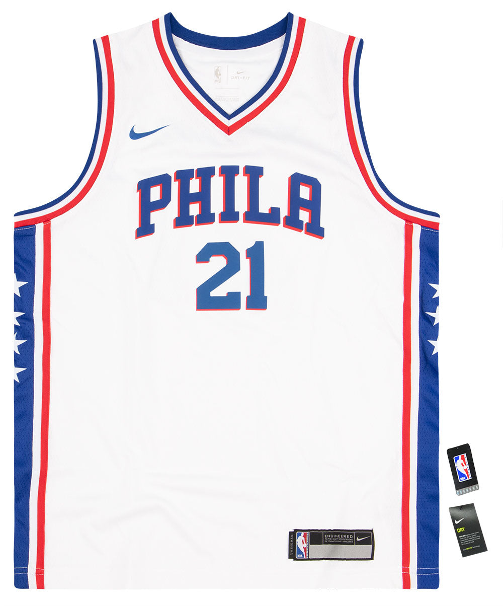 Joel Embiid Philadelphia 76ers Player-Issued #21 Blue Jersey from the  2018-19 NBA Season - Size 52+4