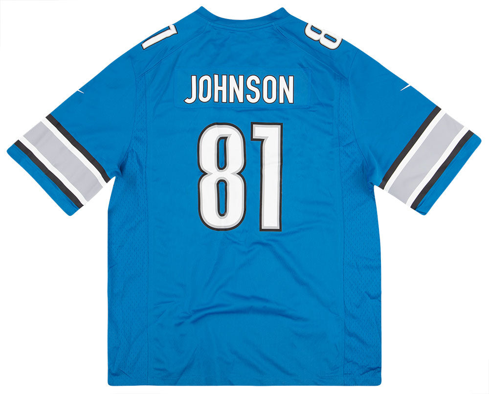 2015 DETROIT LIONS JOHNSON #81 NIKE GAME JERSEY (HOME) XL - *AS NEW*