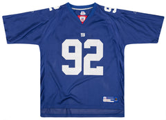 2004 NEW YORK GIANTS STRAHAN #92 REEBOK ON FIELD JERSEY (ALTERNATE) S -  Classic American Sports