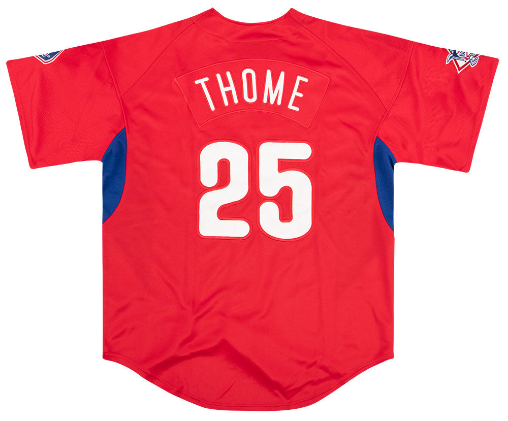 00's Jim Thome Philadelphia Phillies Lee MLB Football Jersey Size