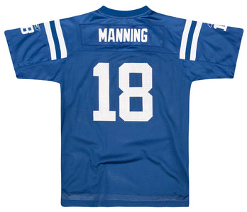 2005-06 INDIANAPOLIS COLTS MANNING #18 REEBOK ON FIELD JERSEY (HOME) Y