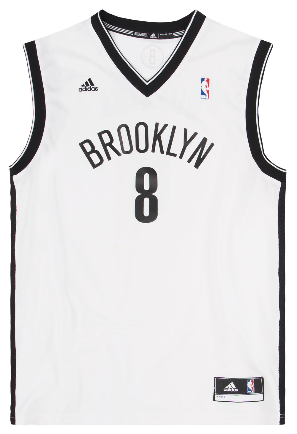 8 Deron Williams Brooklyn Nets Adidas Jersey YOUTH Sleeved Jersey M 10/12