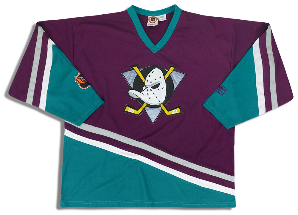 Anaheim Mighty Ducks Jerseys - 1990 Away Custom NHL Throwback Jersey