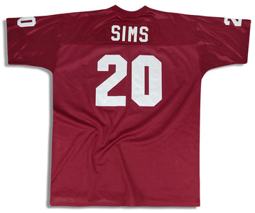 1977 OKLAHOMA SOONERS SIMS #20 MAJESTIC VARSITY TRADITIONS JERSEY (HOME) XL