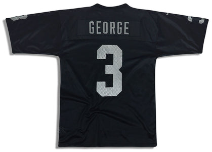 1997-98 OAKLAND RAIDERS GEORGE #3 NIKE JERSEY (HOME) L - Classic American  Sports