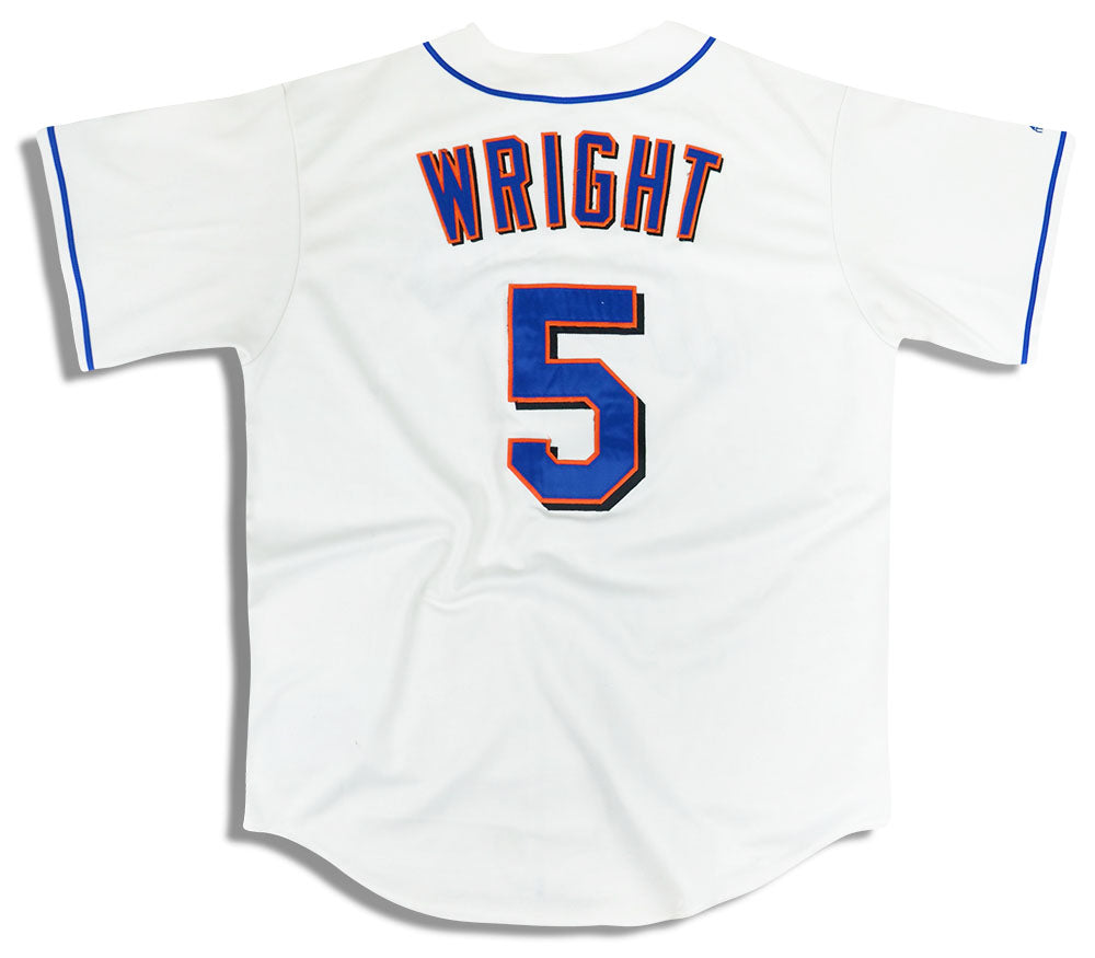 2004-08 NEW YORK METS WRIGHT #5 MAJESTIC JERSEY (HOME) Y - Classic American  Sports