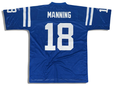 2007 INDIANAPOLIS COLTS MANNING #18 REEBOK ON FIELD JERSEY (HOME) L - W/TAGS