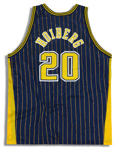 1997-99 INDIANA PACERS HOIBERG #20 CHAMPION JERSEY (AWAY) XL
