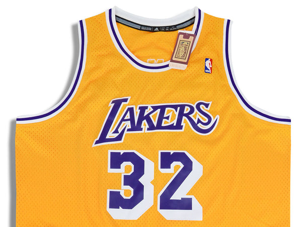 Adidas LA Lakers Men's Adidas 1979-1980 Magic Johnson #32 Swingman Jersey  Gold