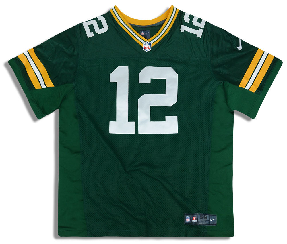 2012-18 GREEN BAY PACKERS RODGERS #12 AUTHENTIC NIKE JERSEY (HOME) 3XL