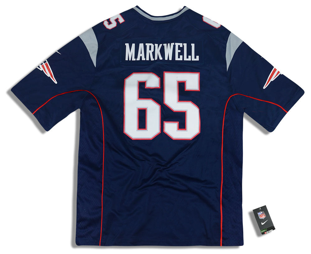 2018-19 NEW ENGLAND PATRIOTS MARKWELL #65 NIKE GAME JERSEY (HOME) XXL - W/TAGS