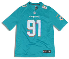2018 MIAMI DOLPHINS WAKE #91 NIKE GAME JERSEY (HOME) S - *AS NEW*