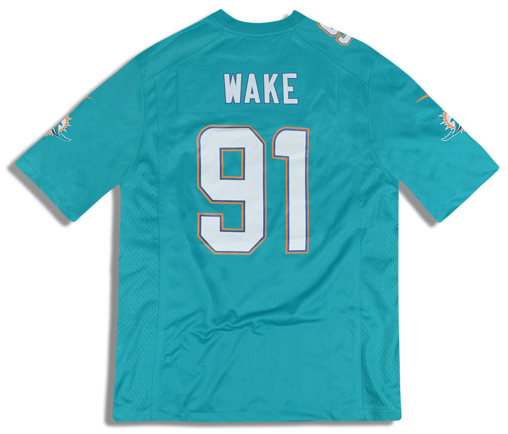 2018 MIAMI DOLPHINS WAKE #91 NIKE GAME JERSEY (HOME) S - *AS NEW*