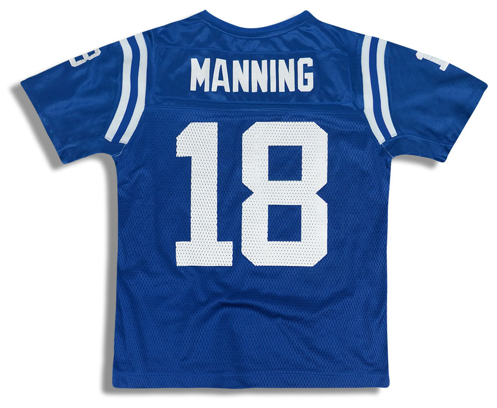 2005-06 INDIANAPOLIS COLTS MANNING #18 REEBOK ON FIELD JERSEY (HOME) S. GIRLS