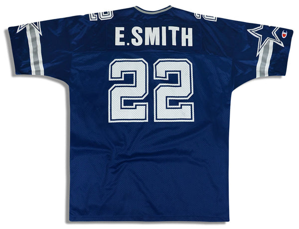 1996-97 DALLAS COWBOYS SMITH #22 ADIDAS JERSEY (AWAY) Y - Classic