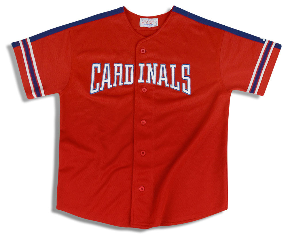 VINTAGE St Louis Cardinals Jersey Mens 2XL Navy Blue Home Starter Red  Baseball