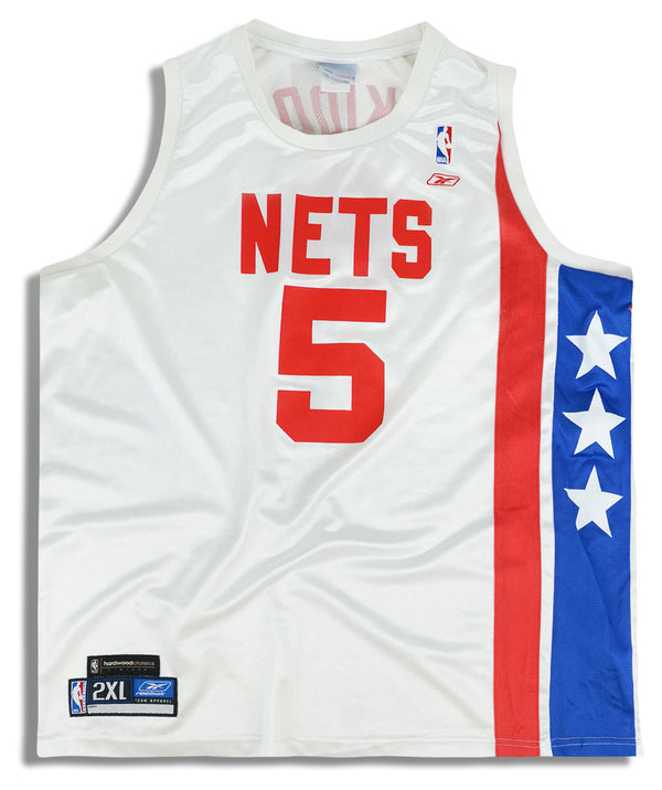 Reebok Authentic NBA New Jersey Nets Jason Kidd #5 Jersey White