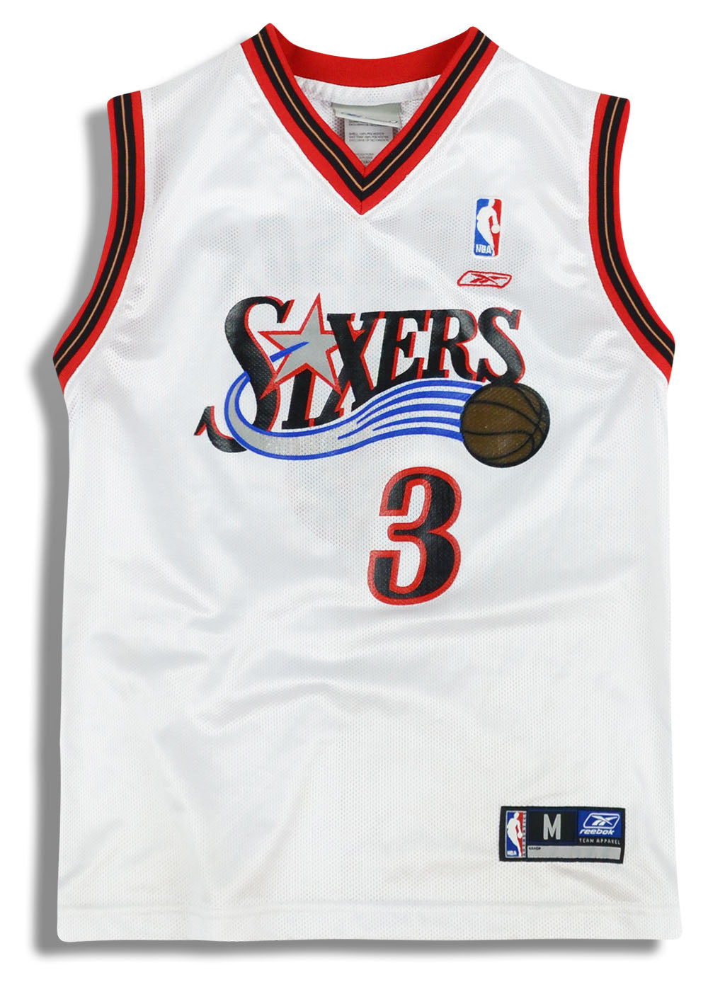 2002 Allen Iverson Philadelphia 76ers Reebok NBA Jersey Youth Size XL –  Rare VNTG