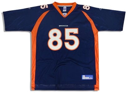 2002-04 DENVER BRONCOS LELIE #85 REEBOK ON FIELD JERSEY (HOME) XL - Classic  American Sports