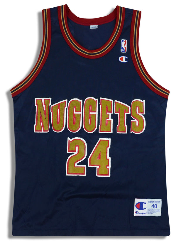 1995-97 DENVER NUGGETS McDYESS #24 CHAMPION JERSEY (AWAY) M - Classic  American Sports