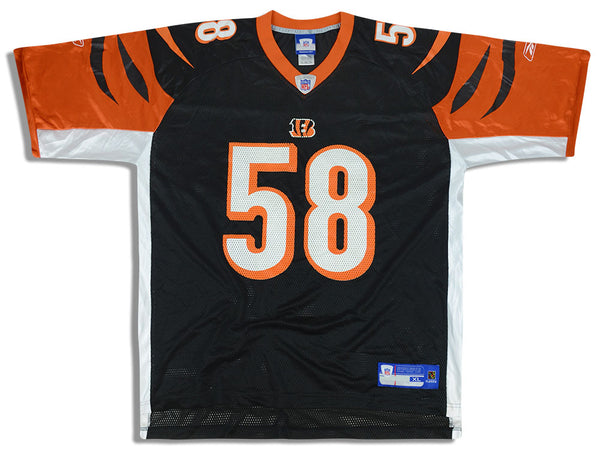 2009 CINCINNATI BENGALS MAUALUGA #58 REEBOK REPLICA JERSEY (AWAY) XL -  Classic American Sports