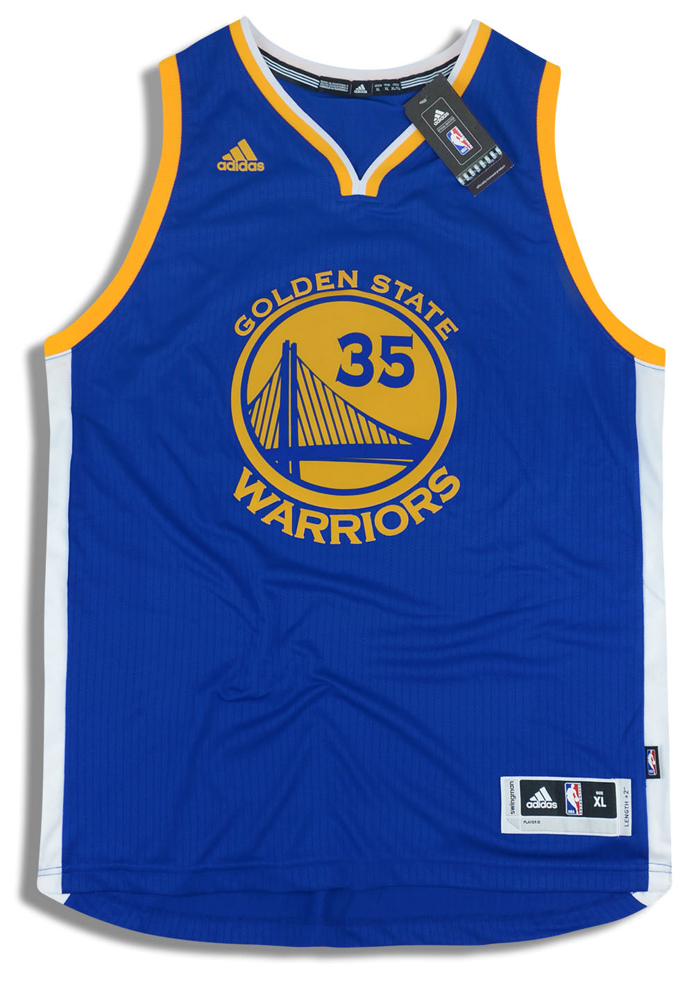 2016-17 GOLDEN STATE WARRIORS DURANT #35 ADIDAS JERSEY (AWAY) XL - W/TAGS