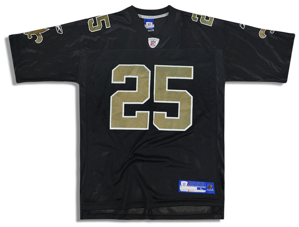 REEBOK On Field New Orleans SAINTS #25 REGGIE BUSH Jersey SUPER BOWL NFL  Large