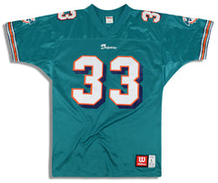 2005 MIAMI DOLPHINS R. WILLIAMS #34 REEBOK ON FIELD JERSEY (ALTERNATE) -  Classic American Sports