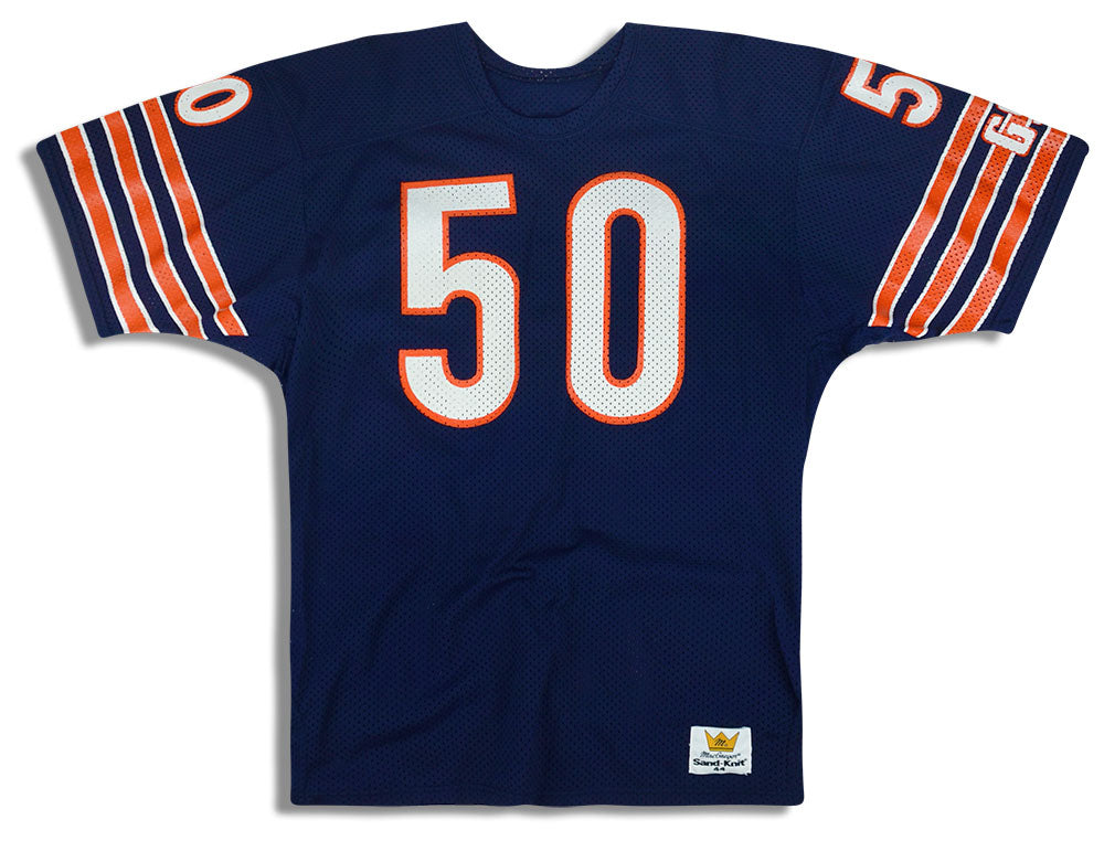 1984-89 CHICAGO BEARS SINGLETARY #50 MACGREGOR SAND-KNIT JERSEY (HOME) L