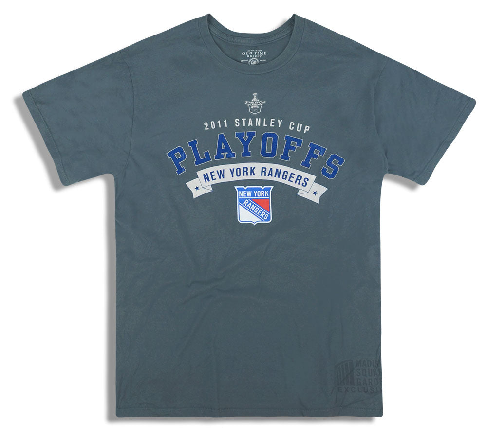 2011 NEW YORK RANGERS OLD TIME HOCKEY STANLEY CUP PLAYOFFS TEE M