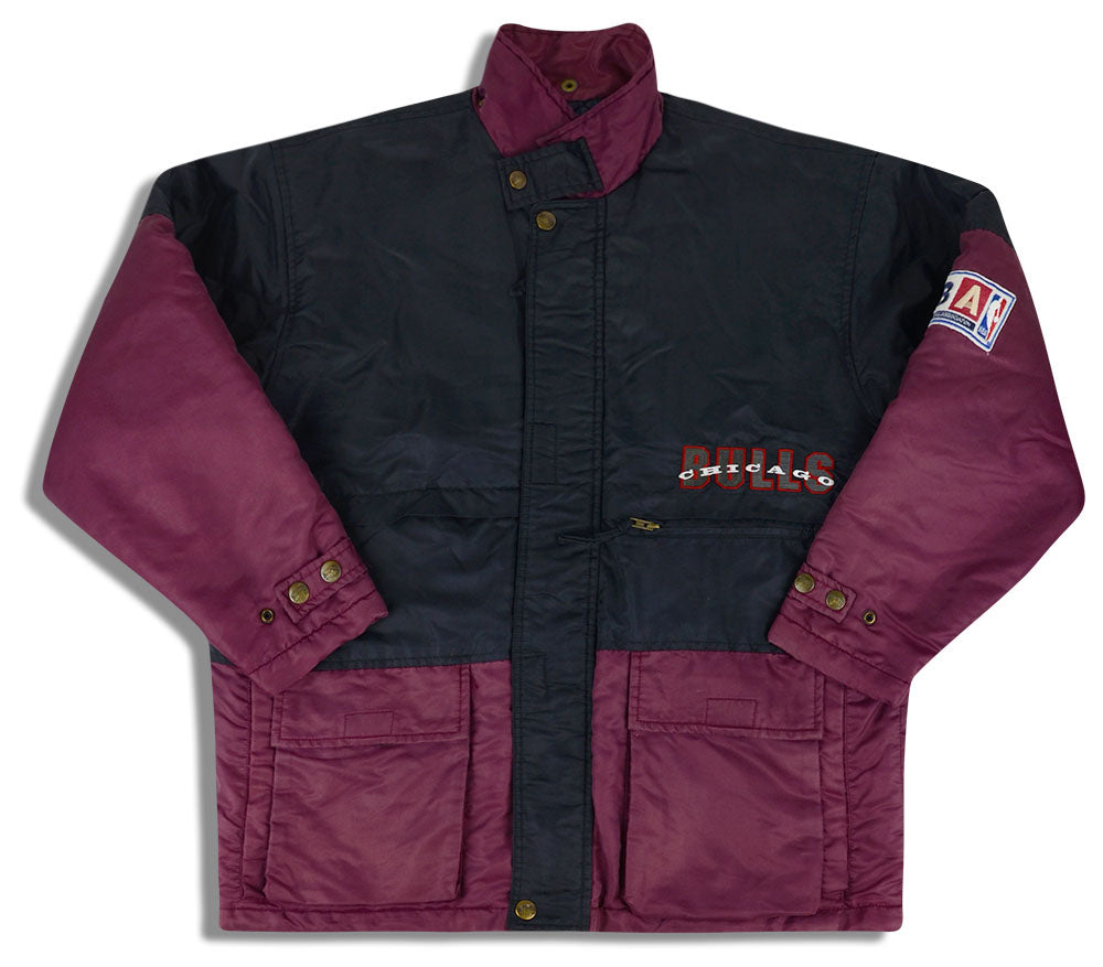 1980's CHICAGO BULLS NUTMEG RAIN COAT L