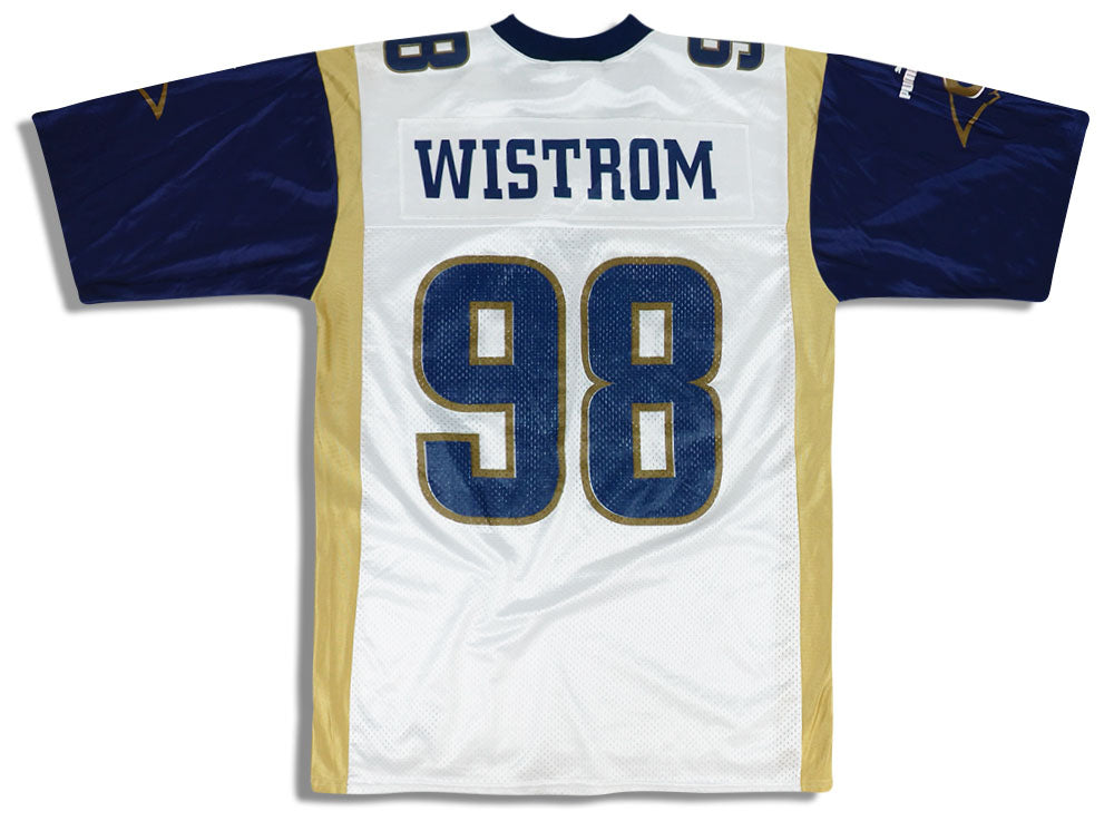 2000 ST. LOUIS RAMS WISTROM #98 PUMA JERSEY (AWAY) M - Classic