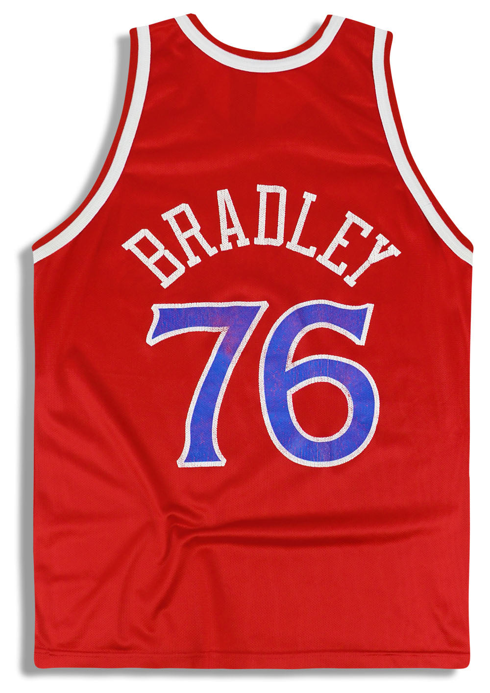1994-95 PHILADELPHIA 76ERS BRADLEY #76 CHAMPION JERSEY (AWAY) L